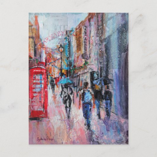 Rainy Day Carnaby Street Briefkaart (Voorkant)