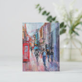 Rainy Day Carnaby Street Briefkaart (Staand voorkant)