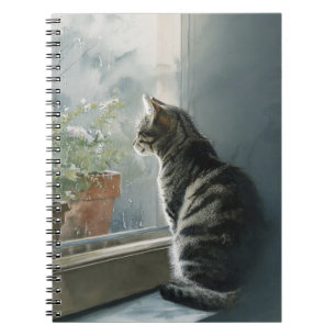 Rainy Day Cat Spiral Notitieboek