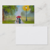 RAINY DAY COUPLE UMBRELLA PAINTING VISITEKAARTJE (Voorkant / Achterkant)