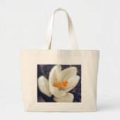 Rainy Day Crocus Flower Grote Tote Bag (Voorkant)