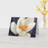 Rainy Day Crocus Flower Kaart (Gele Bloem)