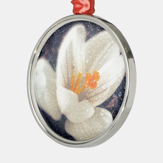 Rainy Day Crocus Flower Metalen Ornament (Links)
