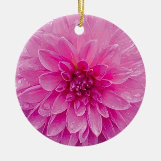 Rainy Day Dahlia-sluitingen Keramisch Ornament (Voorkant)
