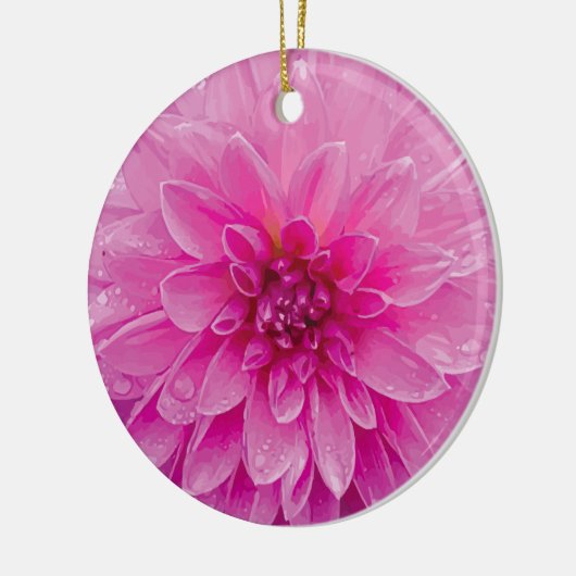 Rainy Day Dahlia-sluitingen Keramisch Ornament (Links)