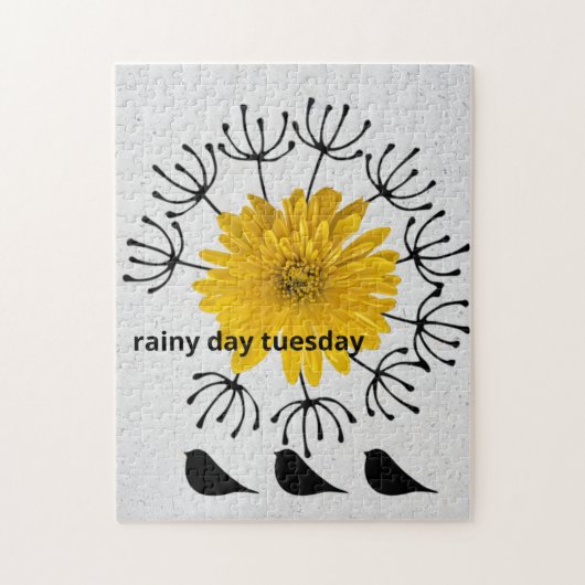 Rainy Day Dinsdag Garden Foto Kunst Jigzaag Puzzle Legpuzzel (Verticaal)