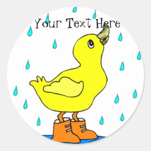Rainy Day Duck in Oranje Boots Stickers