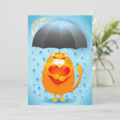 Rainy Day Feestdagenkaart (Staand voorkant)