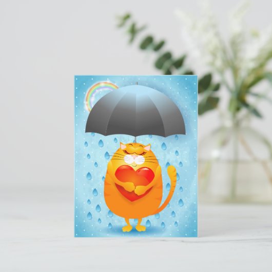 Rainy Day Feestdagenkaart (Staand voorkant)