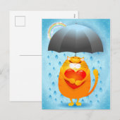 Rainy Day Feestdagenkaart (Voorkant / Achterkant)