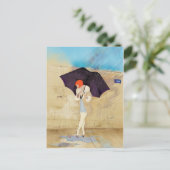 Rainy Day Flower Briefkaart (Staand voorkant)