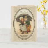 Rainy Day Friends  Illustratie Kaart (Gele Bloem)