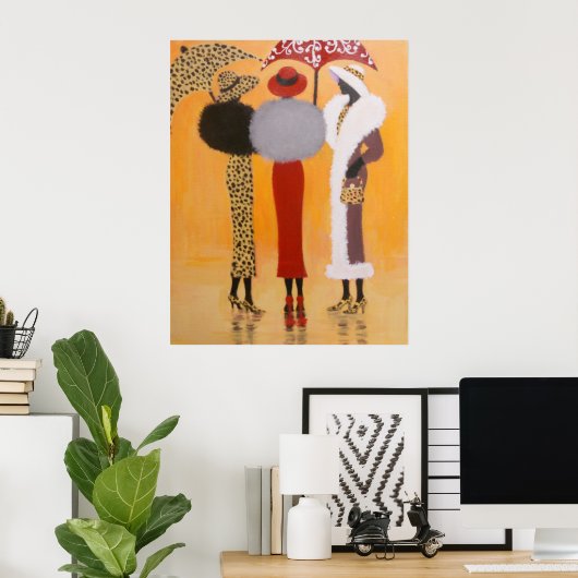 RAINY DAY FRIENDS POSTER (Thuiskantoor)