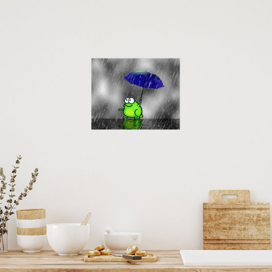 Rainy Day Frog Print (Keuken)
