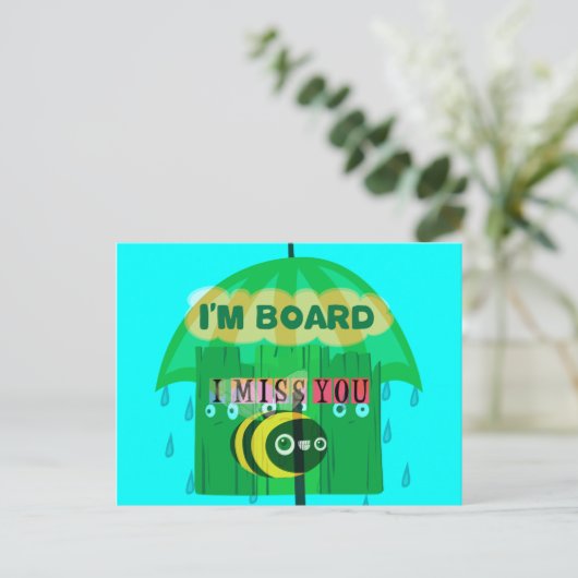 Rainy Day Fun: Het perspectief van een bij. "Ik be Briefkaart (Staand voorkant)