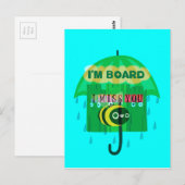 Rainy Day Fun: Het perspectief van een bij. "Ik be Briefkaart (Voorkant / Achterkant)