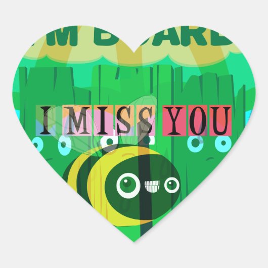 Rainy Day Fun: Het perspectief van een bij. "Ik be Hart Sticker (Voorkant)