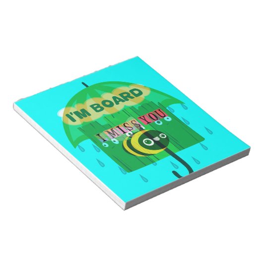 Rainy Day Fun: Het perspectief van een bij. "Ik be Notitieblok (Schuin)