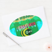 Rainy Day Fun: Het perspectief van een bij. "Ik be Ovale Sticker (Envelop)