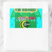 Rainy Day Fun: Het perspectief van een bij. "Ik be Rechthoekige Sticker (Tas)