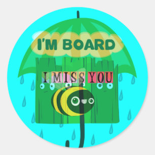 Rainy Day Fun: Het perspectief van een bij. "Ik be Ronde Sticker