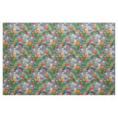 Rainy Day Ginger Cat Daisies Patroon Stof (Fat Quarter)