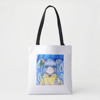 Rainy Day Girl beroemd gemaakt door Lilia Tote Bag