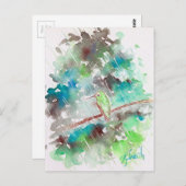 Rainy Day Hummingbird Briefkaart (Voorkant / Achterkant)