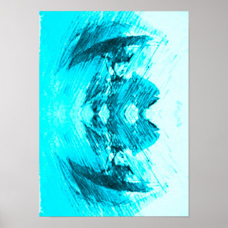 Rainy day in blauw poster