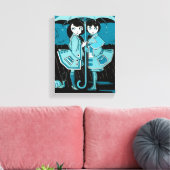 Rainy Day in Blue Canvas Afdruk (Insitu (Woonkamer))