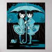 Rainy Day in Blue Poster (Voorkant)