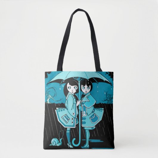 Rainy Day in Blue Tote Bag (Voorkant)