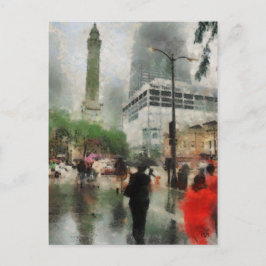 Rainy Day in Chicago Briefkaart