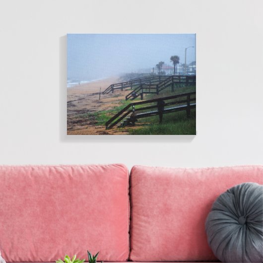 Rainy Day in Flagler Beach Florida Canvas Afdruk (Insitu (Woonkamer))