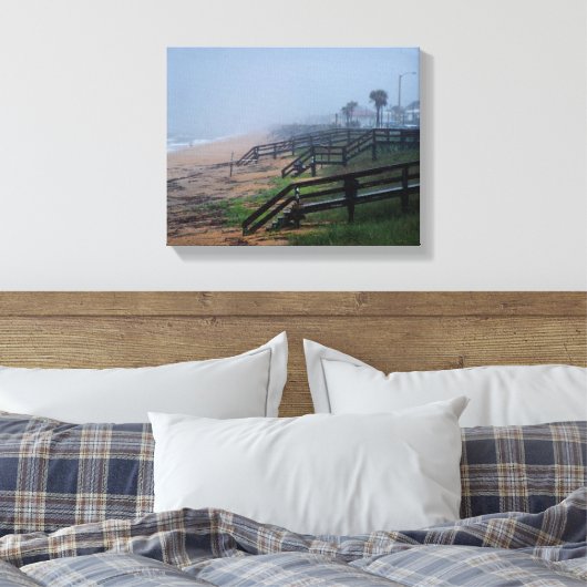 Rainy Day in Flagler Beach Florida Canvas Afdruk (Insitu (Slaapkamer))