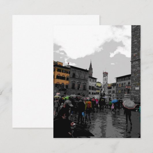 Rainy Day in Florence Italië (Voorkant / Achterkant)