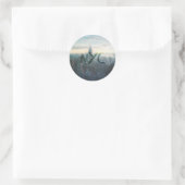 Rainy Day in het NYC-schoengordijn Ronde Sticker (Tas)