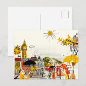 Rainy Day in Londen Briefkaart (Voorkant / Achterkant)
