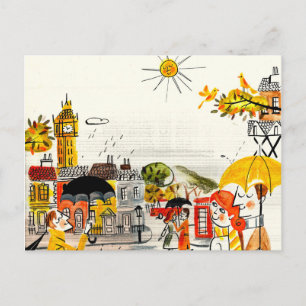 Rainy Day in Londen Briefkaart