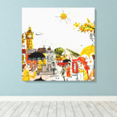 Rainy Day in Londen Canvas Afdruk (Insitu (Houten vloer))