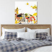 Rainy Day in Londen Canvas Afdruk (Insitu (Slaapkamer))