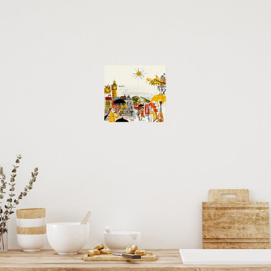 Rainy Day in Londen Poster (Keuken)
