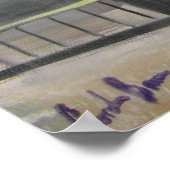 Rainy day in London koppel met paraplu Poster (Hoek)