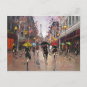 Rainy Day in Parijs Briefkaart (Voorkant)