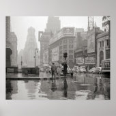 Rainy Day in Times Square, 1943.  foto Poster (Voorkant)