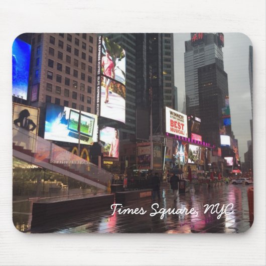 Rainy Day in Times Square New York City NYC Muismat (Voorkant)