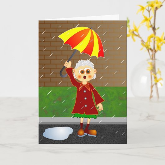 Rainy Day Kaart (Gele Bloem)