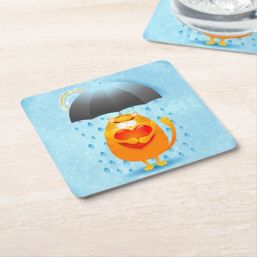 Rainy Day Kartonnen Onderzetters (Schuin)