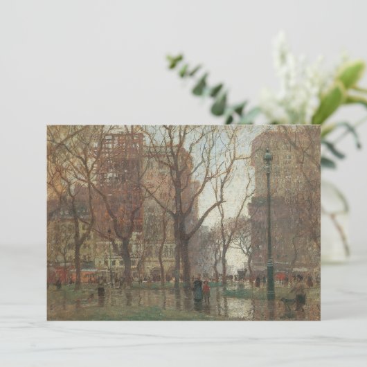 Rainy Day, Madison Square, New York, Paul Cornoyer (Staand voorkant)