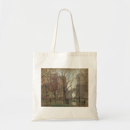 Rainy Day, Madison Square, New York, Paul Cornoyer Tote Bag (Voorkant)